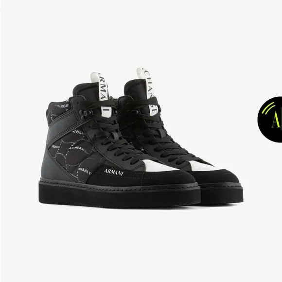 Armani high top shoes best sale
